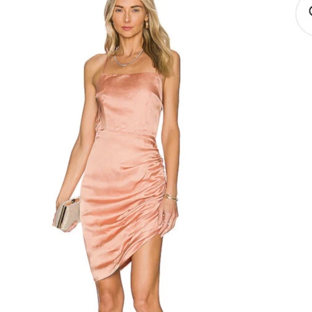 NWT Bardot Cindy Dreamer Backless Ruched Dress in Copper Size 4